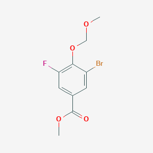molecular formula C10H10BrFO4 B8304708 3-Bromo-5-fluoro-4-methoxymethoxybenzoic acid methyl ester 
