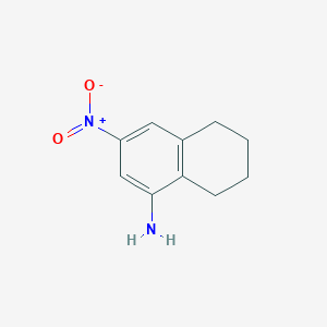molecular formula C10H12N2O2 B8304763 3-Nitro-5,6,7,8-tetrahydro-naphthalen-1-ylamine 