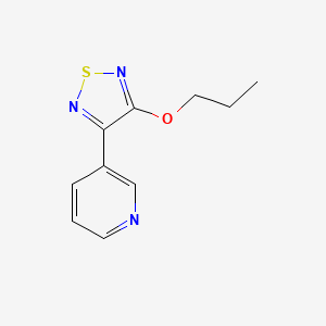 molecular formula C10H11N3OS B8304792 3-(3-Propoxy-1,2,5-thiadiazol-4-yl)pyridine 