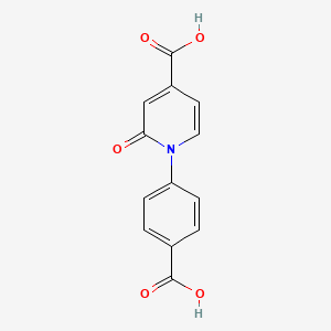 molecular formula C13H9NO5 B8304851 1-(4-Carboxy-phenyl)-2-oxo-1,2-dihydro-pyridine-4-carboxylic acid 