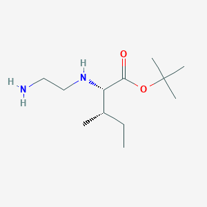 molecular formula C12H26N2O2 B8304875 tert-butyl(2S,3S)-2-[(2-aminoethyl)amino]-3-methylpentanoate 