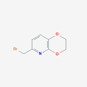 molecular formula C8H8BrNO2 B8304888 6-Bromomethyl-2,3-dihydro-1,4-dioxino[2,3-b]pyridine 