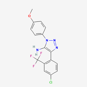 molecular formula C16H12ClF3N4O B8304908 5-(4-Chloro-2-trifluoromethyl-phenyl)-3-(4-methoxy-phenyl)-3h-[1,2,3]triazol-4-ylamine 