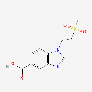 molecular formula C11H12N2O4S B8304923 1-(2-Methanesulfonyl-ethyl)-1H-benzoimidazole-5-carboxylic acid 