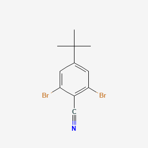 molecular formula C11H11Br2N B8304939 2,6-Dibromo-4-tert-butyl-benzonitrile 
