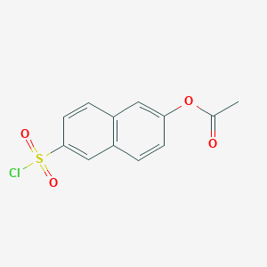 molecular formula C12H9ClO4S B8304952 6-Acetoxy naphthalene-2-sulfonyl chloride 