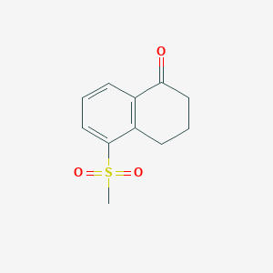 molecular formula C11H12O3S B8304972 5-Methanesulphonyl-1-tetralone 