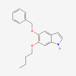 molecular formula C19H21NO2 B8304977 5-(Benzyloxy)-6-butoxy-1H-indole 