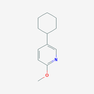 molecular formula C12H17NO B8304994 5-Cyclohexyl-2-methoxypyridine 