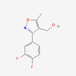 molecular formula C11H9F2NO2 B8305013 [3-(3,4-Difluoro-phenyl)-5-methyl-isoxazol-4-yl]-methanol 
