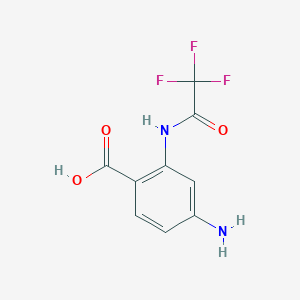 molecular formula C9H7F3N2O3 B8305018 4-amino-N-trifluoroacetyl-anthranilic acid 