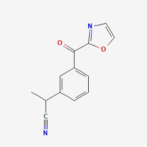 2-[3-(Oxazole-2-carbonyl)phenyl]propionitrile