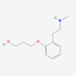 molecular formula C12H19NO2 B8305031 3-[2-(2-Methylaminoethyl)phenoxy]propan-1-ol 