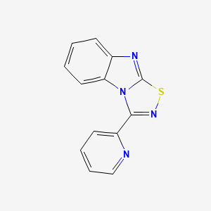 molecular formula C13H8N4S B8305056 3-(2-Pyridyl)-1,2,4-thiadiazolo[4,5-a]benzimidazole 