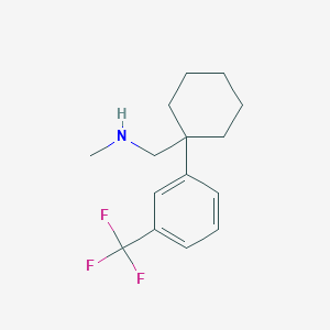 molecular formula C15H20F3N B8305072 N-methyl-1-(1-(3-(trifluoromethyl)phenyl)cyclohexyl)methanamine 