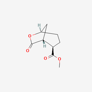 molecular formula C9H12O4 B8305098 (1R,2R,5R)-7-oxo-6-oxa-bicyclo[3,2,1]octane-2-carboxylic acid methyl ester 