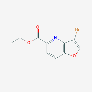 molecular formula C10H8BrNO3 B8305124 Ethyl 3-bromofuro[3,2-b]pyridine-5-carboxylate 