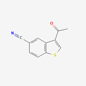 molecular formula C11H7NOS B8305131 3-Acetylbenzo[b]thiophen-5-carbonitrile 
