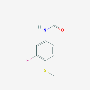 molecular formula C9H10FNOS B8305137 N-(3-Fluoro-4-methylsulfanyl-phenyl)-acetamide 