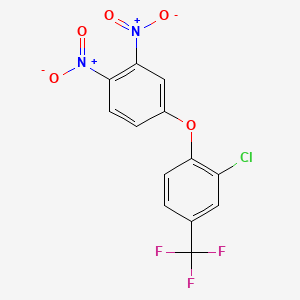 molecular formula C13H6ClF3N2O5 B8305183 Benzene, 2-chloro-1-(3,4-dinitrophenoxy)-4-(trifluoromethyl)- CAS No. 71980-08-0