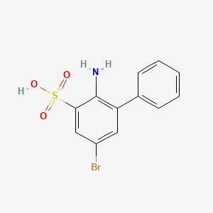 molecular formula C12H10BrNO3S B8305188 2-Amino-5-bromo[1,1'-biphenyl]-3-sulphonic acid 