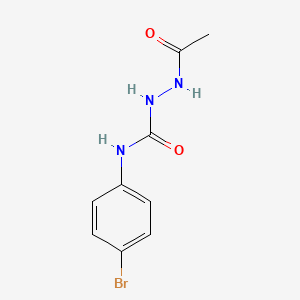 molecular formula C9H10BrN3O2 B8305239 1-Acetyl-4-(4-bromophenyl)semicarbazide CAS No. 2706-22-1