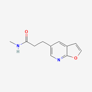 molecular formula C11H12N2O2 B8305258 3-furo[2,3-b]pyridin-5-yl-N-methyl-propionamide 