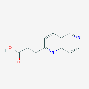 molecular formula C11H10N2O2 B8305307 3-(1,6-Naphthyridin-2-yl)propanoic acid 