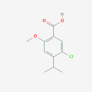 molecular formula C11H13ClO3 B8305313 5-Chloro-4-iso-propyl-2-methoxybenzoic acid 