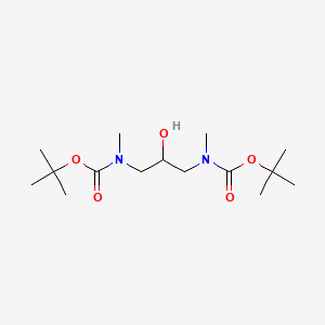 molecular formula C15H30N2O5 B8305320 N,N'-bis(t-butoxy-carbonyl)-2-hydroxy-N,N'-dimethyl-1,3-propanediamine 