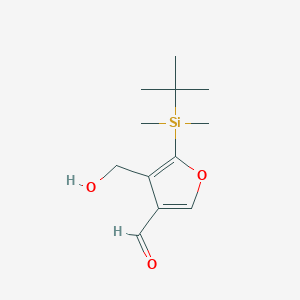 molecular formula C12H20O3Si B8305343 5-[Tert-butyl(dimethyl)silyl]-4-(hydroxymethyl)-3-furaldehyde 