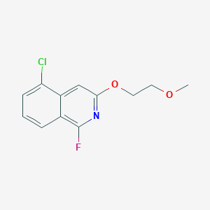 molecular formula C12H11ClFNO2 B8305366 5-Chloro-1-fluoro-3-(2-methoxyethoxy)isoquinoline 
