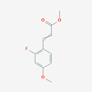 molecular formula C11H11FO3 B8305373 2-Fluoro-4-methoxycinnamic acid methyl ester 
