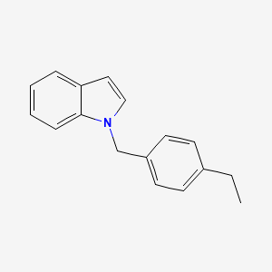 molecular formula C17H17N B8305388 1-(4-Ethylbenzyl)-1H-indole 