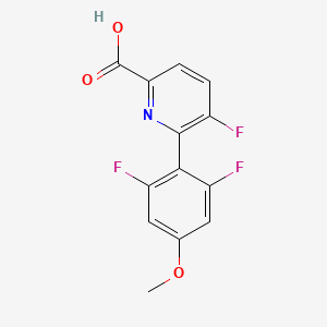 molecular formula C13H8F3NO3 B8305394 6-(2,6-Difluoro-4-methoxyphenyl)-5-fluoropicolinic acid 