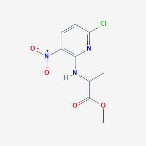 molecular formula C9H10ClN3O4 B8305409 Methyl 2-[(6-chloro-3-nitropyridin-2-yl)amino]propanoate 