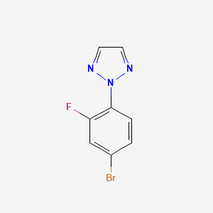 molecular formula C8H5BrFN3 B8305707 2-(4-Bromo-2-fluorophenyl)-2H-1,2,3-triazole 