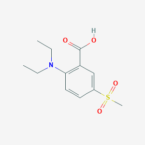 molecular formula C12H17NO4S B8305752 2-Diethylamino-5-methanesulfonyl-benzoic acid 
