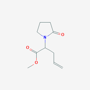 molecular formula C10H15NO3 B8305756 Methyl 2-(2-oxopyrrolidin-1-yl)pent-4-enoate 