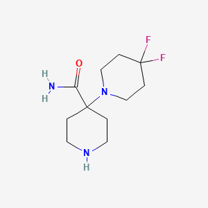 molecular formula C11H19F2N3O B8305774 4,4-Difluoro-1,4'-bipiperidinyl-4'-carboxamide 