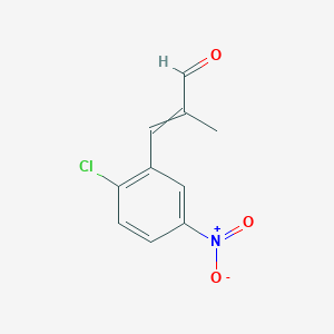 molecular formula C10H8ClNO3 B8305782 2-Chloro-5-nitro-alpha-methylcinnamaldehyde 