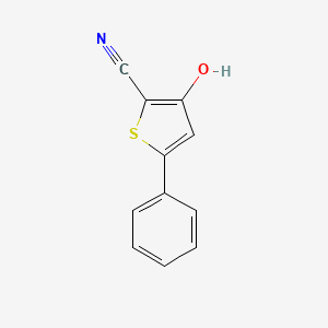 molecular formula C11H7NOS B8305806 2-Cyano-3-hydroxy-5-phenyl-thiophene 