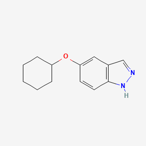 molecular formula C13H16N2O B8305821 5-(cyclohexyloxy)-1H-indazole 