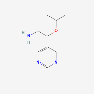 molecular formula C10H17N3O B8305831 2-Isopropoxy-2-(2-methylpyrimidin-5-yl)ethanamine 