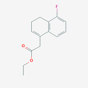 molecular formula C14H15FO2 B8305839 Ethyl (5-fluoro-3,4-dihydronaphthalen-1-yl)acetate 
