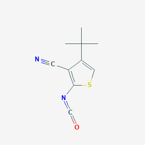 molecular formula C10H10N2OS B8305840 3-Cyano-4-tert.-butyl-thien-2-yl isocyanate 