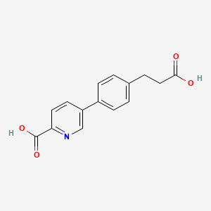 5-[4-(2-Carboxy-ethyl)-phenyl]-pyridine-2-carboxylic acid