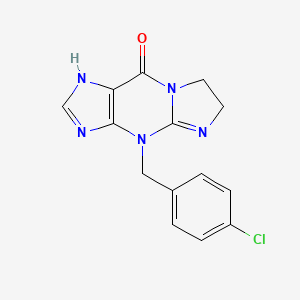4-[(4-chlorophenyl)methyl]-6,7-dihydro-1H-imidazo[1,2-a]purin-9-one