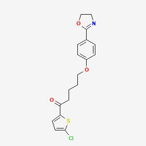 1-Pentanone, 1-(5-chloro-2-thienyl)-5-[4-(4,5-dihydro-2-oxazolyl)phenoxy]-