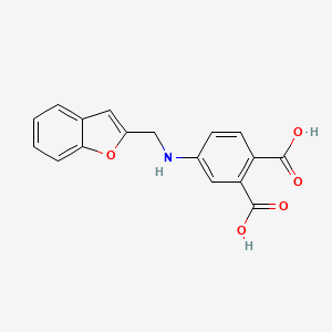 molecular formula C17H13NO5 B8305909 4-[(Benzofuran-2-ylmethyl)amino]-phthalic acid 